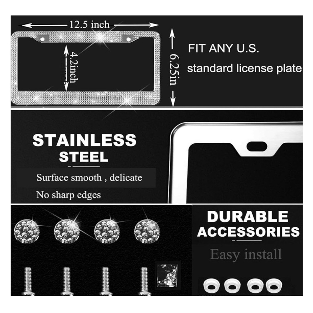 Bling Licence Plate Frame - Picture 5 of 5
